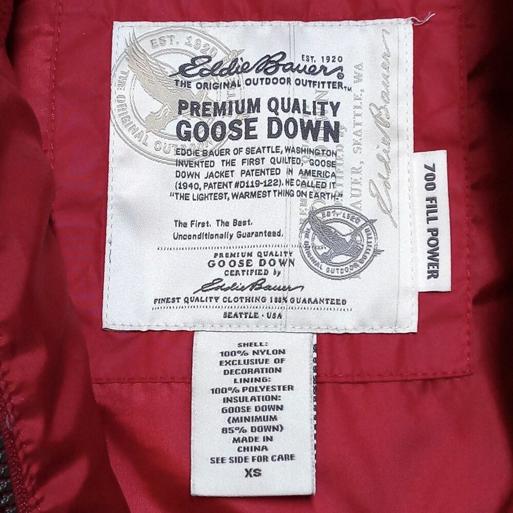 Eddie Bauer Goose Down Puffer Vest Womens Size XS Insulated Equestrian EB700 - Picture 5 of 8